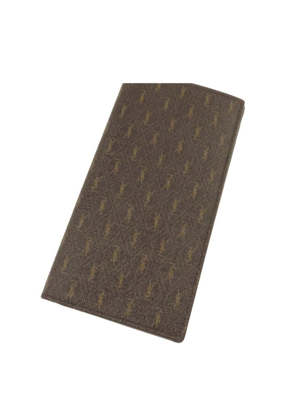 Saint Laurent le Monogram Continental Wallet Brown Leather All Over Print